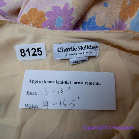 New! Charlie Holiday‎ Daisy Midi Dress Floral Cove, size XS - Picture 14 of 16